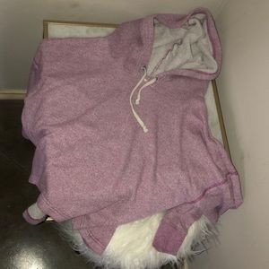 cropped hoodie, thin, purple